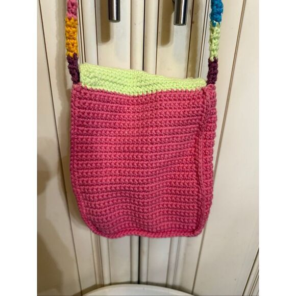 Zara Women's Flap Crochet Floral Sling Crossbody Bag Multicolor Small - Picture 9 of 9